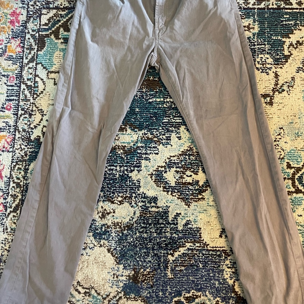 AG Adriano Goldschmied Men's Light Gray Chinos